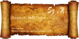 Szeicz Márta névjegykártya